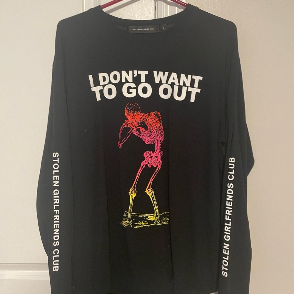 STOLEN GIRLFRIENDS CLUB: Black Rainbow Death Long Sleeve T-Shirt